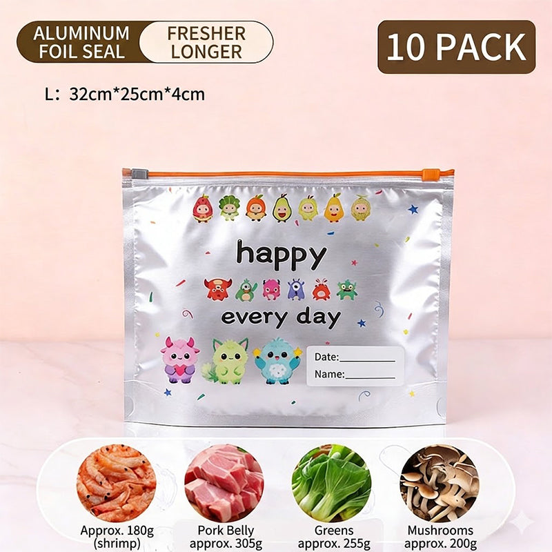 ⭐WarmNest™ Reusable Aluminum Foil Sealable Storage Bags (10-Pieces)