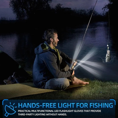 💡 LED Flashlight Gloves | Hands-Free Light for Work & Outdoors