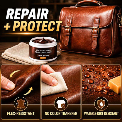 🔵Leather Repair Paste – Fills scratches & scuffs, restores texture.