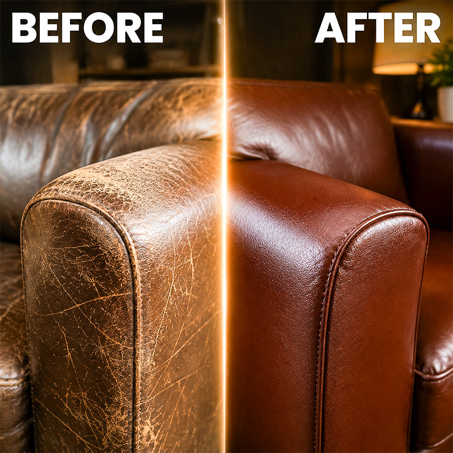 🔵Leather Repair Paste – Fills scratches & scuffs, restores texture.