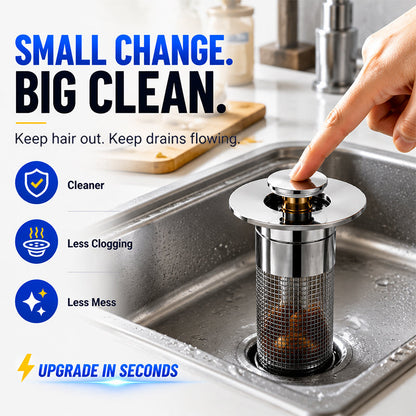 🚰 Stainless Steel Drain Hair Catcher