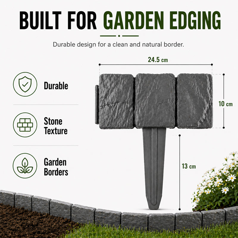 🌿✨WarmNest™ Stone-Look Edging Fence - Garden Edges That Stay Clean🏡♻️(OFFER)