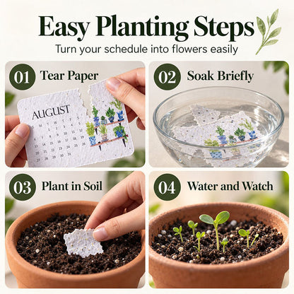 ✦2027 Plantable Seed Paper Calendar — Use It, Then Grow It