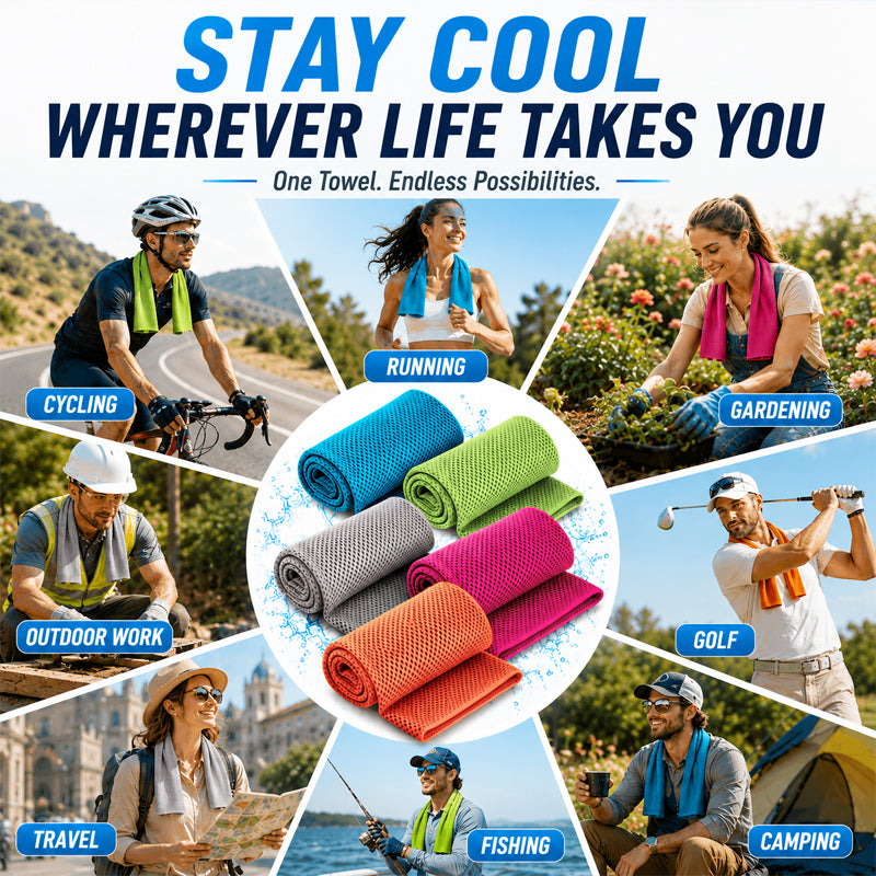 🔥Cooling Towel for Sports, Gym & Fitness – Quick-Dry Microfiber Sweat Towel (OFFER2)