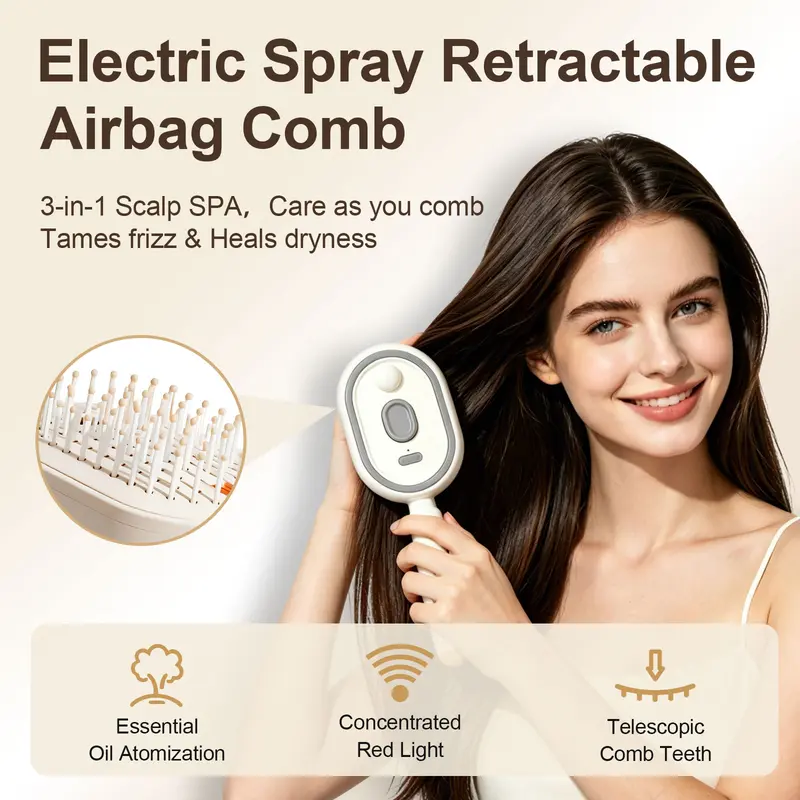 🔥Day Sale 50% OFF🔥Electric Spray Air Cushion Massage Comb (Offer)