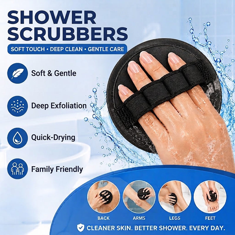 WarmNest™ Soft Silicone Shower Scrubber – Gentle Exfoliating Body Brush