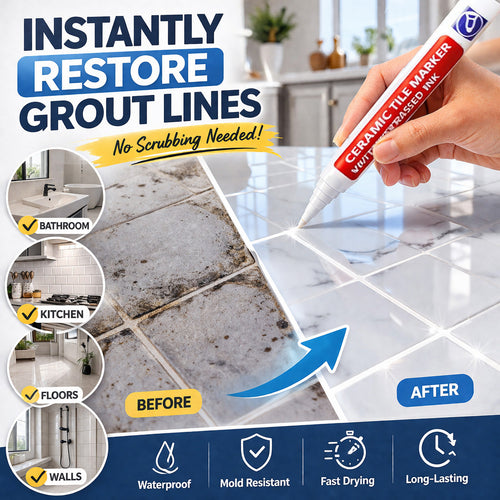 🔥🖌️WarmNest™ Anti-Mould & Waterproof Joint Pen for Ceramic Tiles!