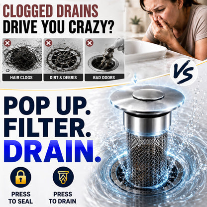 🚰 Stainless Steel Drain Hair Catcher