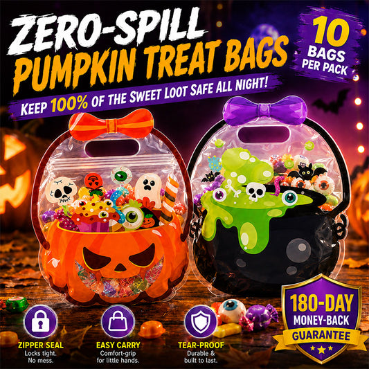 👻🔥🎃Halloween Transparent Pumpkin Favor Bags✨Perfect for Party, Trick-or-Treat, Classroom Gifts
