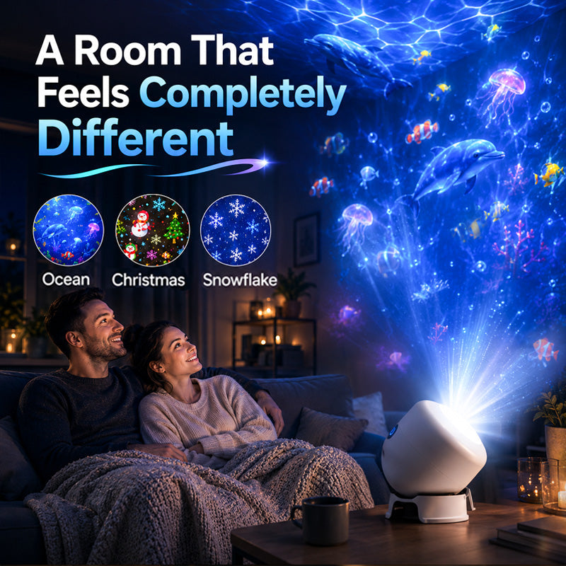 🌊 WarmNest™ Dynamic Rotating LED Projector Light