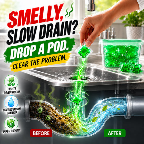 🔵Drain Deodorizer Pods – Bio‑enzyme formula neutralizes smells at the source. Instant fresh scent, no harsh chemicals. 🚰✅