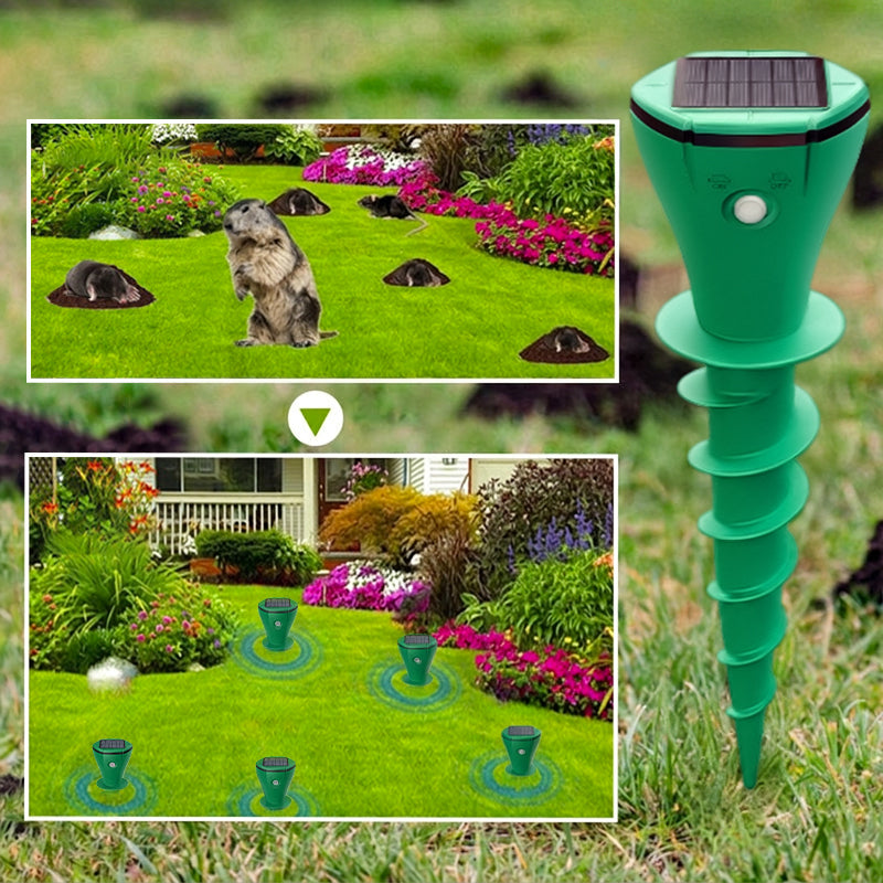 🌸Hot Sale 50% OFF☘️Solar Powered Waterproof Screw Mole Repellent (OFFER)