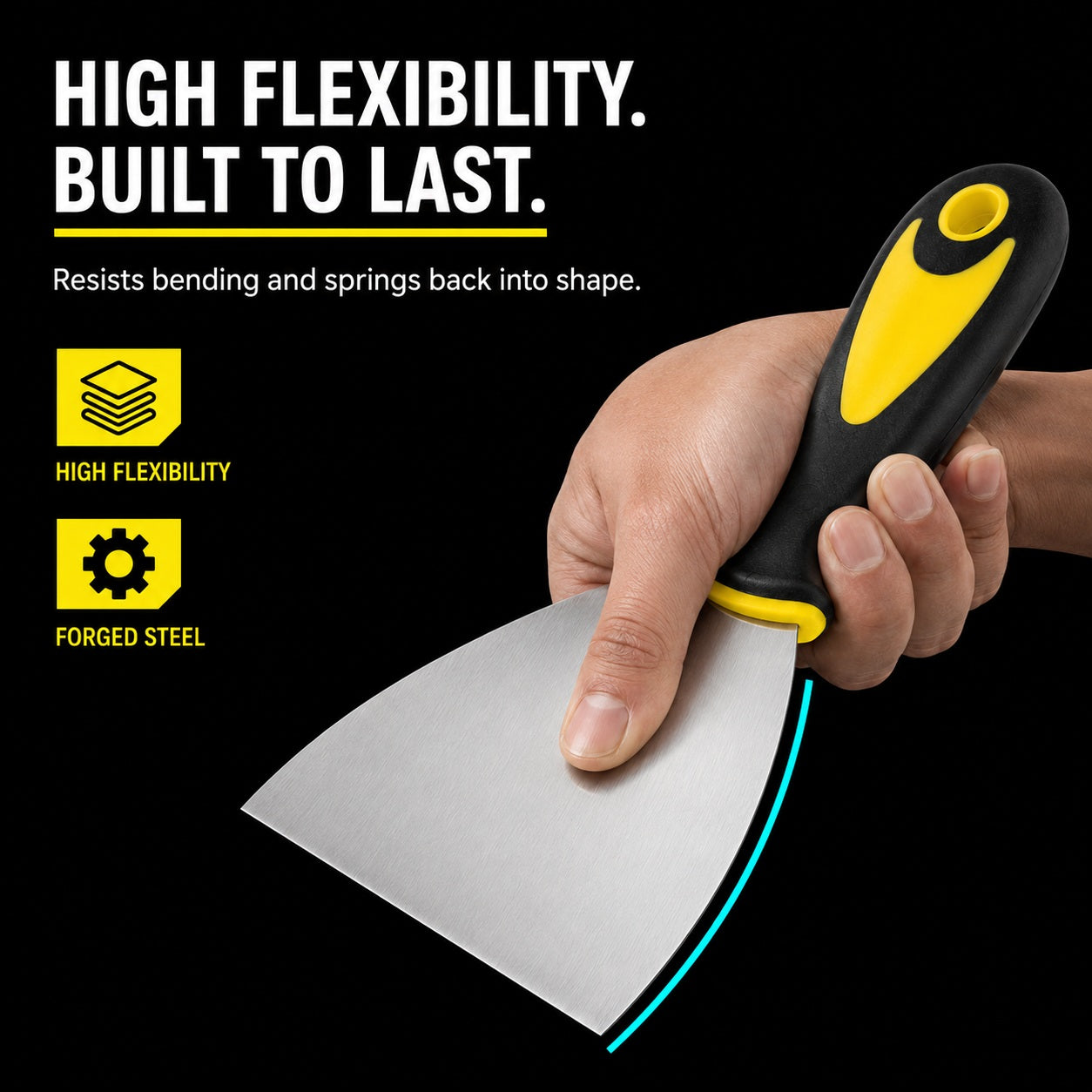 5-Inch Stainless Steel Putty Knife | Smooth Concrete Repair Finish