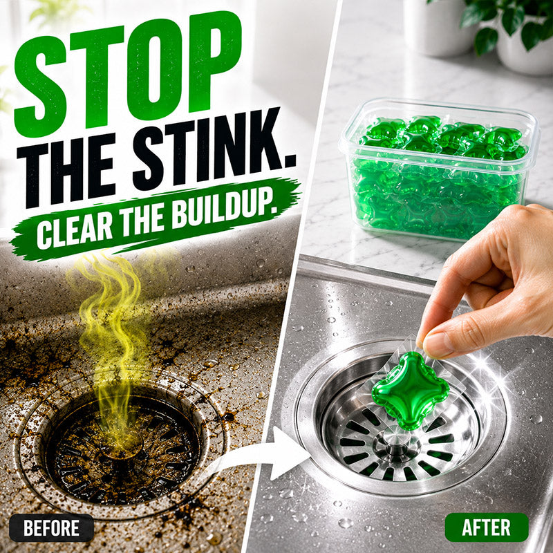 🔵Drain Deodorizer Pods – Bio‑enzyme formula neutralizes smells at the source. Instant fresh scent, no harsh chemicals. 🚰✅