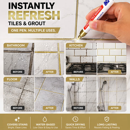 🔥🖌️WarmNest™ Anti-Mould & Waterproof Joint Pen for Ceramic Tiles!
