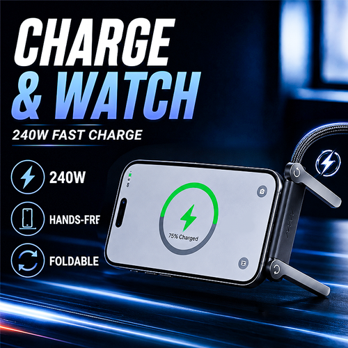 🎁Hot Sale 50% OFF🏆⚡2-in-1 Fast Charging Cable with Adjustable Phone Stand