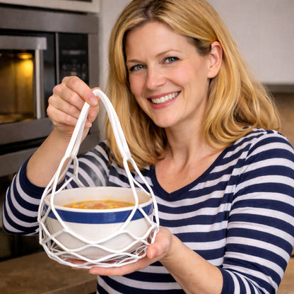 Timbe™ 2-in-1 Zero-Void™ Silicone Mesh Bag & Heat-Resistant Trivet Mat for Hot Bowls (Offer)