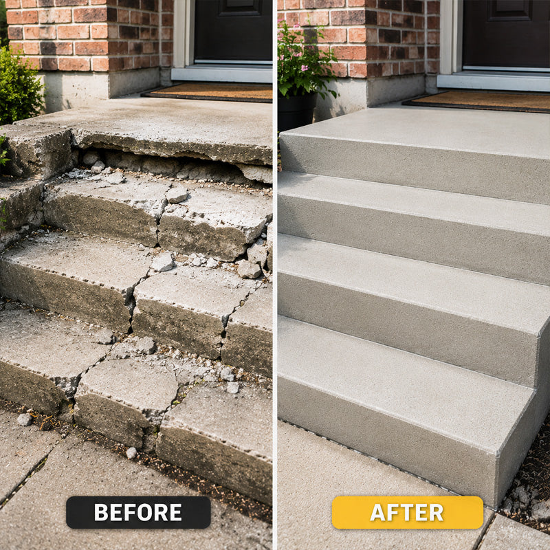 WarmNest™ Ready-to-Use Concrete Step & Crack Repair Paste (Freeze-Thaw Weatherproof)