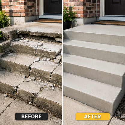 WarmNest™ Ready-to-Use Concrete Step & Crack Repair Paste (Freeze-Thaw Weatherproof)