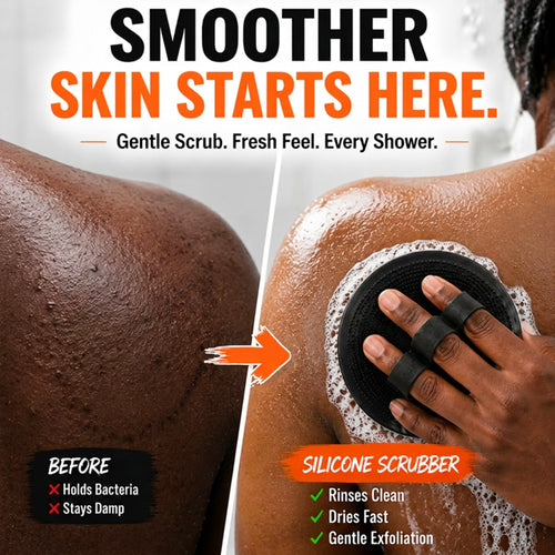 WarmNest™ Soft Silicone Shower Scrubber – Gentle Exfoliating Body Brush