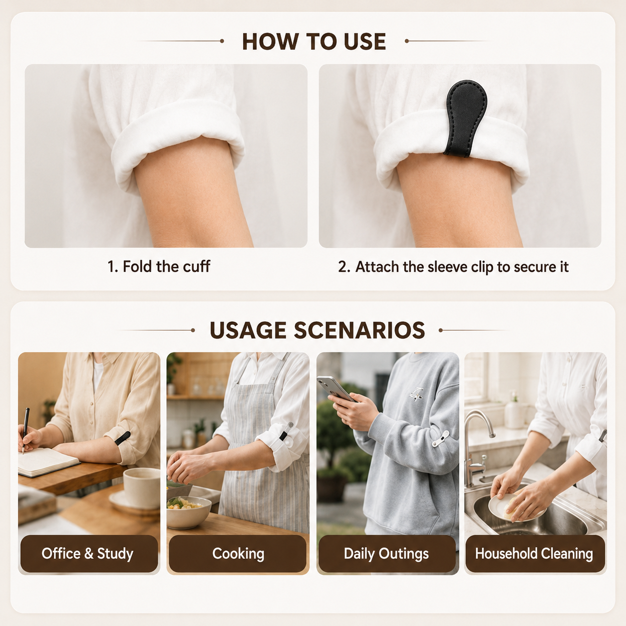 4-Pack Magnetic No-Sew Hem Clips