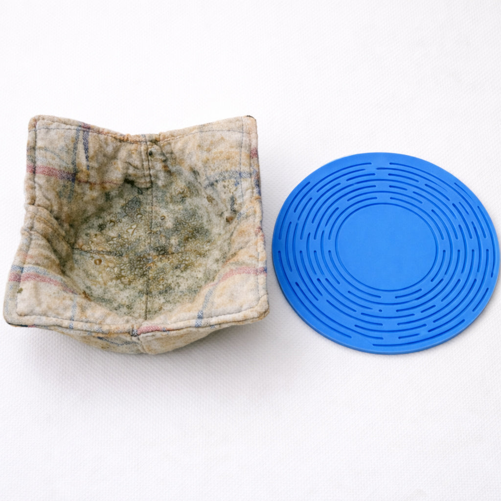 Timbe™ 2-in-1 Zero-Void™ Silicone Mesh Bag & Heat-Resistant Trivet Mat for Hot Bowls (Offer)