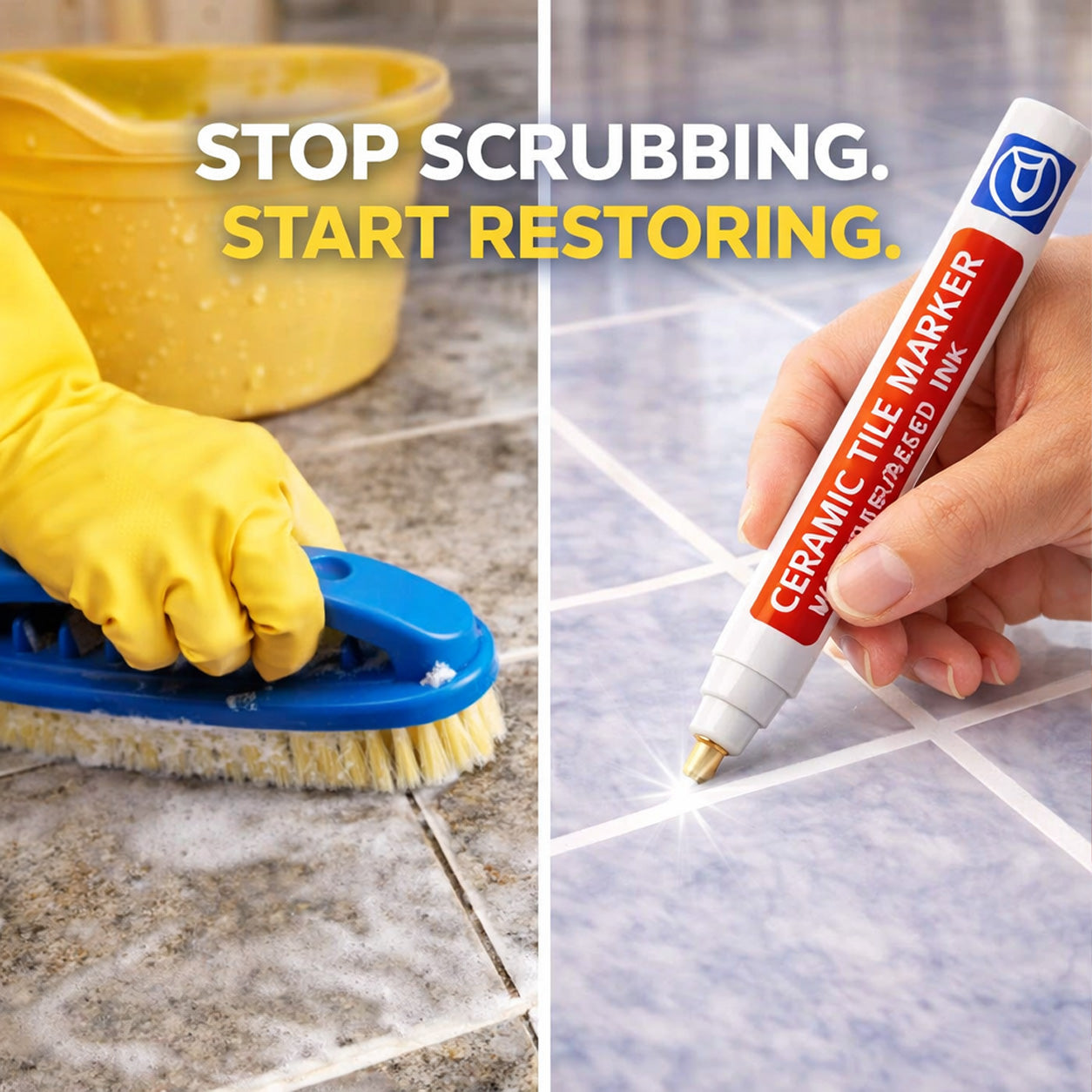🔥🖌️WarmNest™ Anti-Mould & Waterproof Joint Pen for Ceramic Tiles!