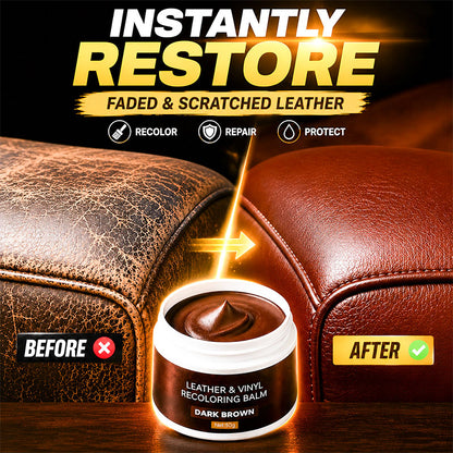 🔵Leather Repair Paste – Fills scratches & scuffs, restores texture.