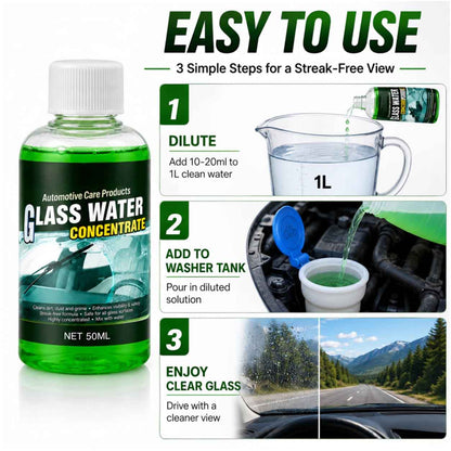 🥳2026 HOT SALE🥳 Glass Concentrate – 10ml makes 1L, cuts bugs & grime, streak-free.
