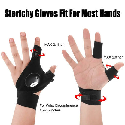 💡 LED Flashlight Gloves | Hands-Free Light for Work & Outdoors
