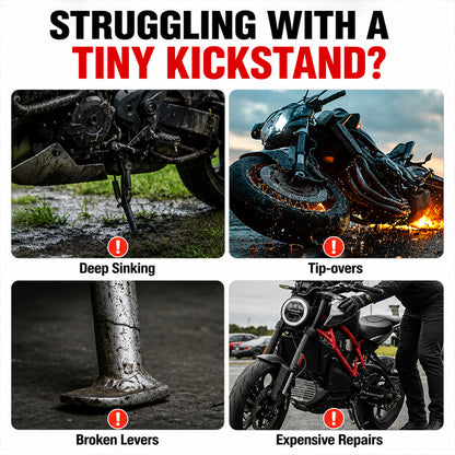 🏍️ WarmNest™ Motorcycle Kickstand Pad — Prevent Tip-Overs Anywhere