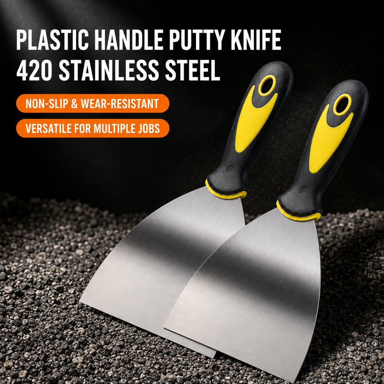 5-Inch Stainless Steel Putty Knife | Smooth Concrete Repair Finish