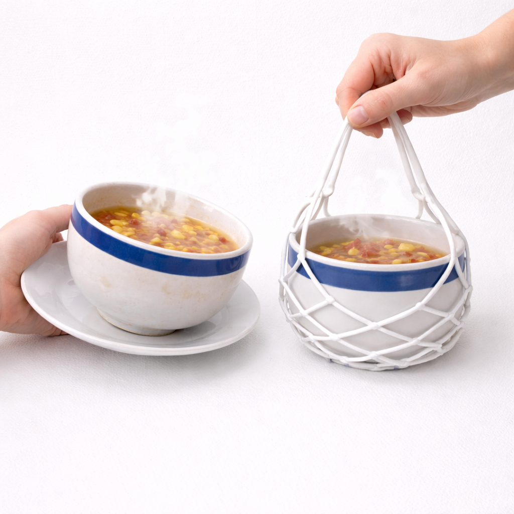 Timbe™ 2-in-1 Zero-Void™ Silicone Mesh Bag & Heat-Resistant Trivet Mat for Hot Bowls (Offer)