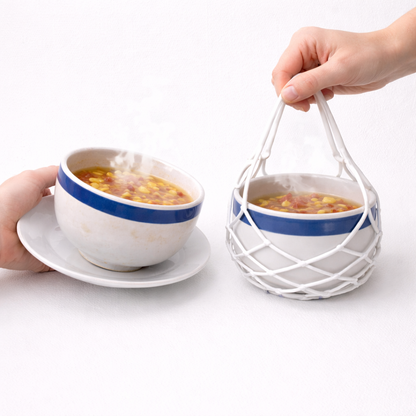 Timbe™ 2-in-1 Zero-Void™ Silicone Mesh Bag & Heat-Resistant Trivet Mat for Hot Bowls (Offer)