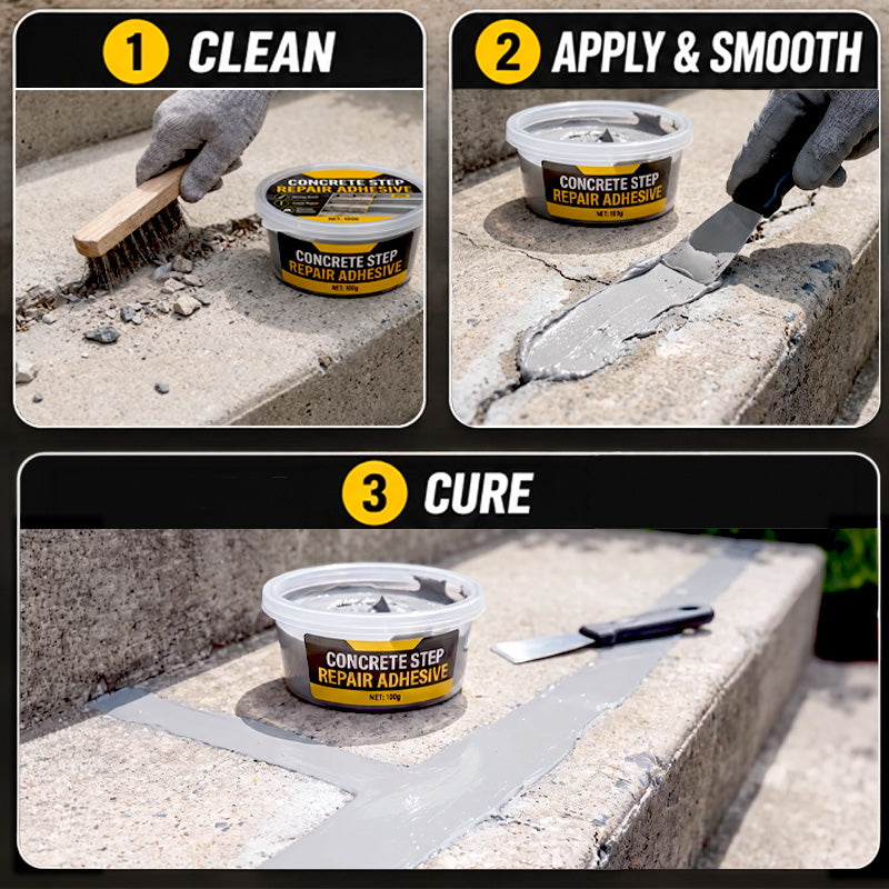 WarmNest™ Ready-to-Use Concrete Step & Crack Repair Paste (Freeze-Thaw Weatherproof)