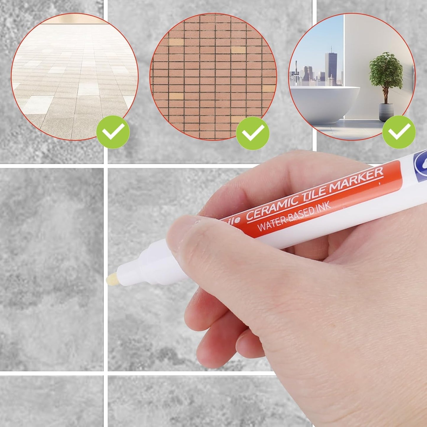 🔥🖌️WarmNest™ Anti-Mould & Waterproof Joint Pen for Ceramic Tiles!