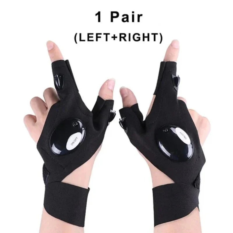 💡 LED Flashlight Gloves | Hands-Free Light for Work & Outdoors