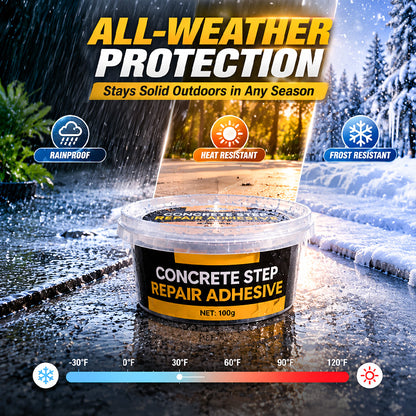 WarmNest™ Ready-to-Use Concrete Step & Crack Repair Paste (Freeze-Thaw Weatherproof)