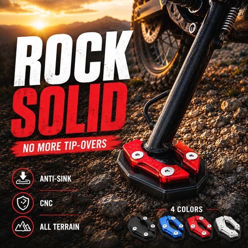 🏍️ WarmNest™ Motorcycle Kickstand Pad — Prevent Tip-Overs Anywhere