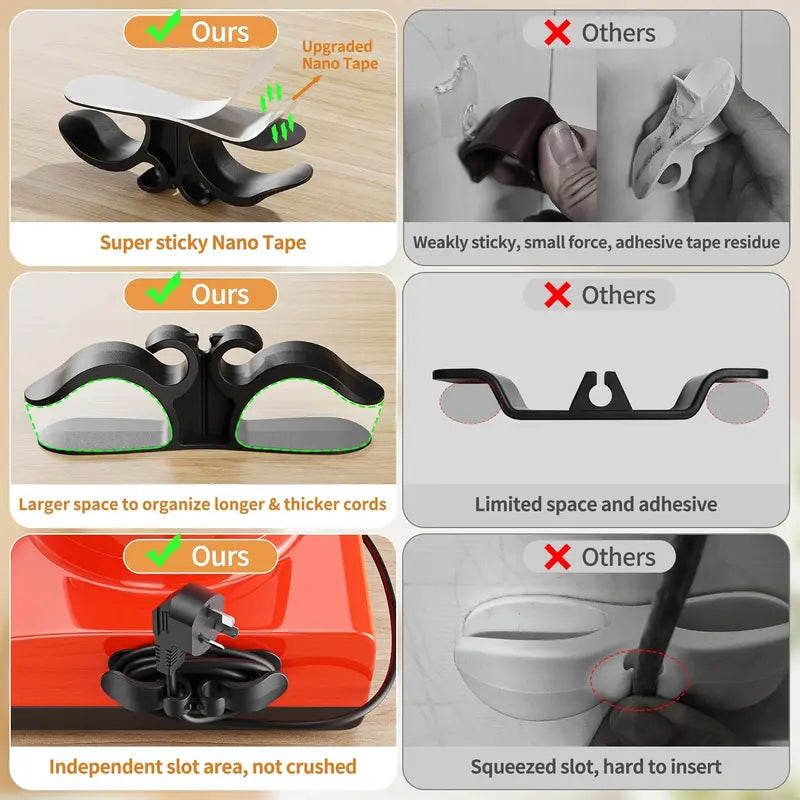 WarmNest™ Kitchen Appliance Cord Organizer Hooks