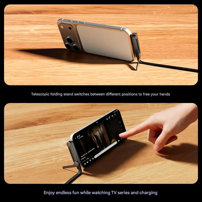 🎁Hot Sale 50% OFF🏆⚡2-in-1 Fast Charging Cable with Adjustable Phone Stand