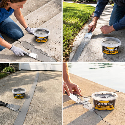 WarmNest™ Ready-to-Use Concrete Step & Crack Repair Paste (Freeze-Thaw Weatherproof)