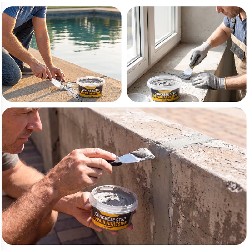 WarmNest™ Ready-to-Use Concrete Step & Crack Repair Paste (Freeze-Thaw Weatherproof)