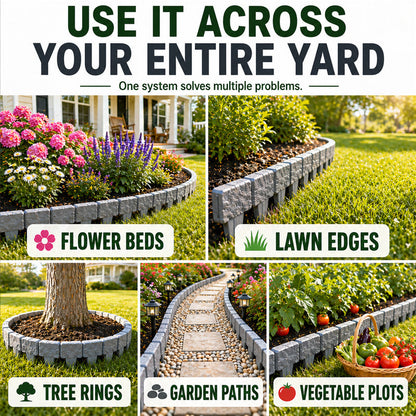 🌿✨WarmNest™ Stone-Look Edging Fence - Garden Edges That Stay Clean🏡♻️(OFFER)