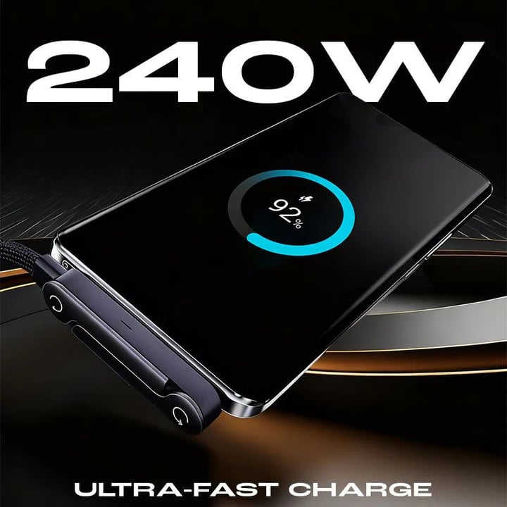 🎁Hot Sale 50% OFF🏆⚡2-in-1 Fast Charging Cable with Adjustable Phone Stand