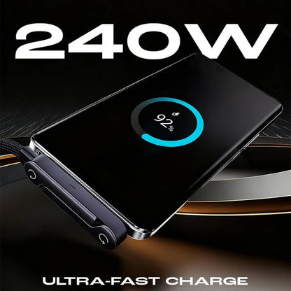 🎁Hot Sale 50% OFF🏆⚡2-in-1 Fast Charging Cable with Adjustable Phone Stand