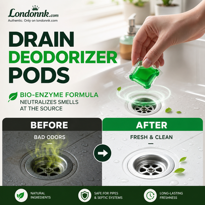 Drain Deodorizer Pods – Bio‑enzyme formula neutralizes smells at the source. Instant fresh scent, no harsh chemicals. Say goodbye to embarrassing odours. 🚰✅ （offer)