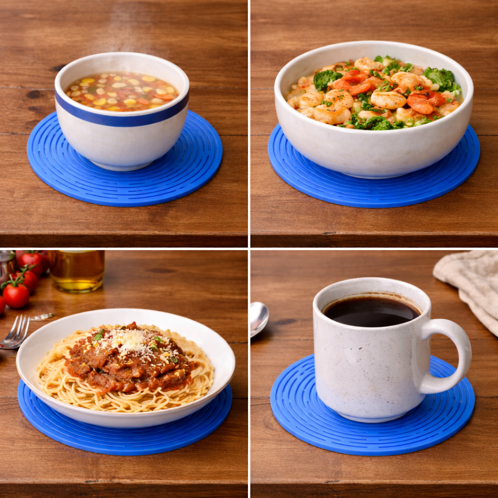 Timbe™ 2-in-1 Zero-Void™ Silicone Mesh Bag & Heat-Resistant Trivet Mat for Hot Bowls (Offer)