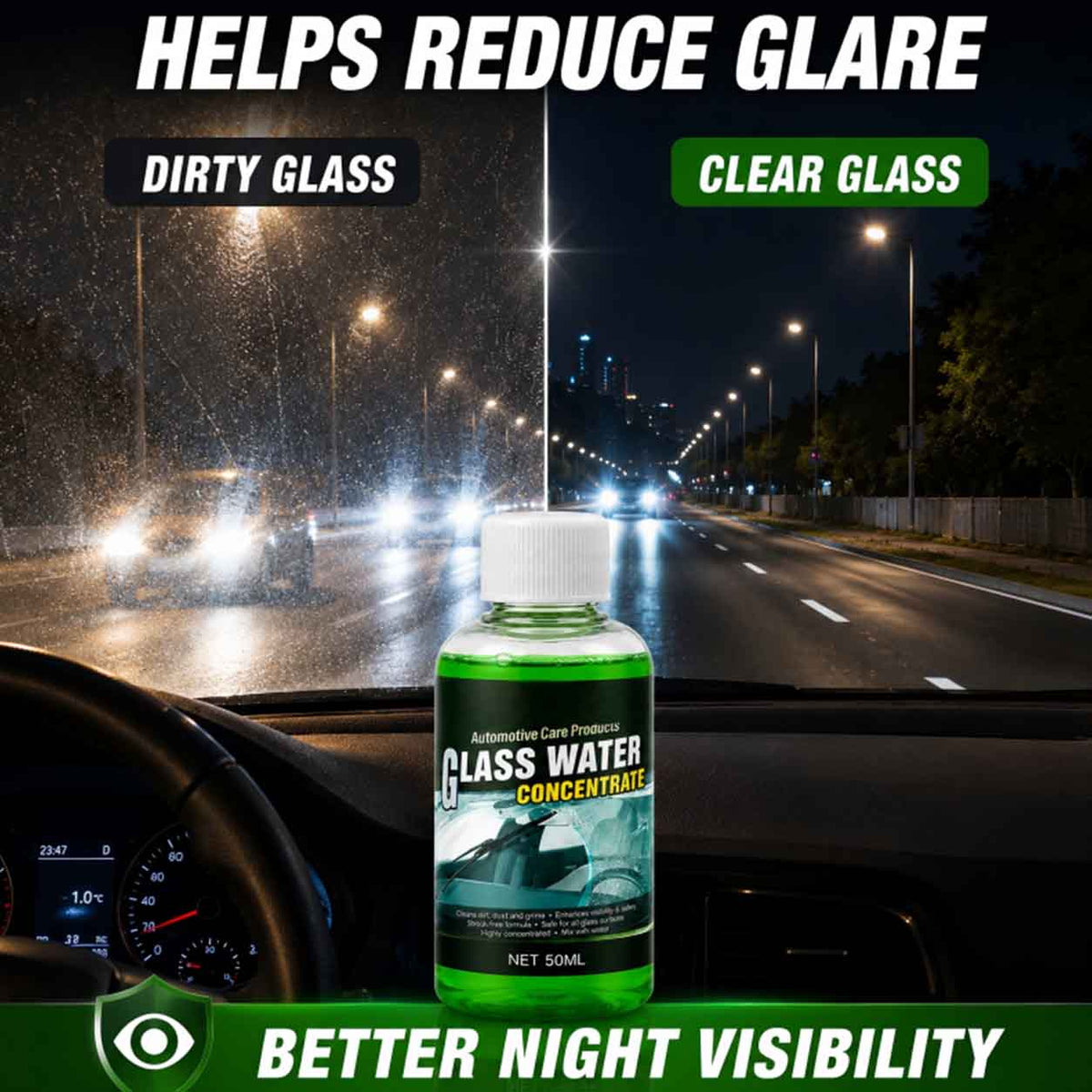🥳2026 HOT SALE🥳 Glass Concentrate – 10ml makes 1L, cuts bugs & grime, streak-free.