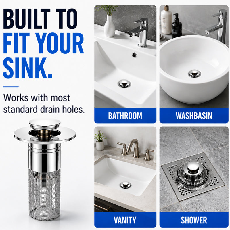 🚰 Stainless Steel Drain Hair Catcher
